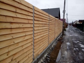 Деревянный забор елочка 150 метров фото в Дубне